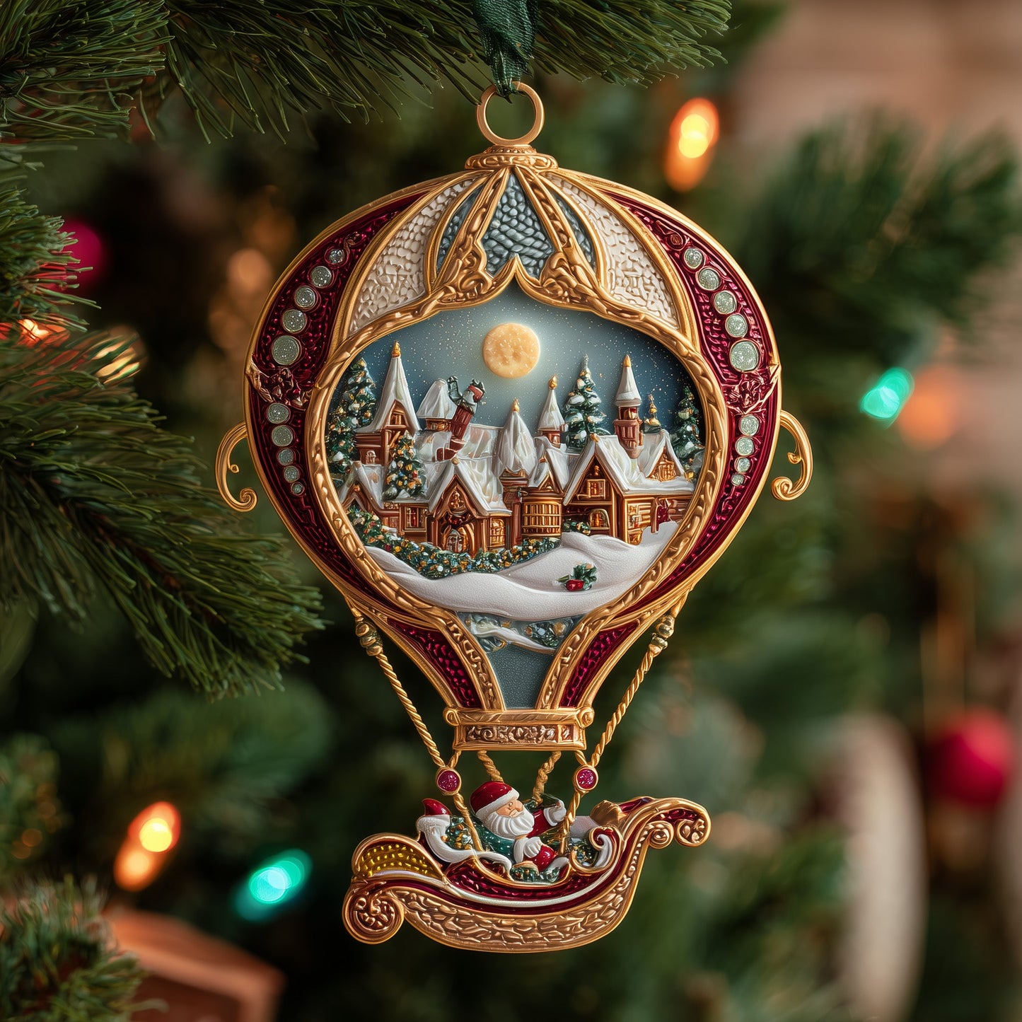 Balloon Ride Mica Ornament GFSPMA29