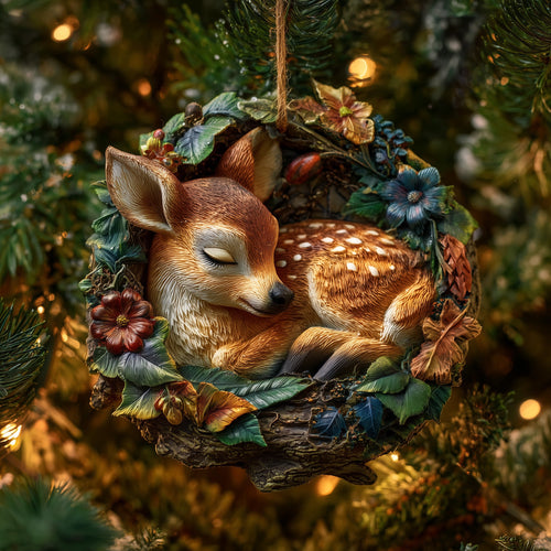 Sleeping Deer Ceramic Ornament GFSPNL41