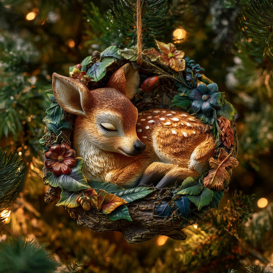 Sleeping Deer Ceramic Ornament GFSPNL41