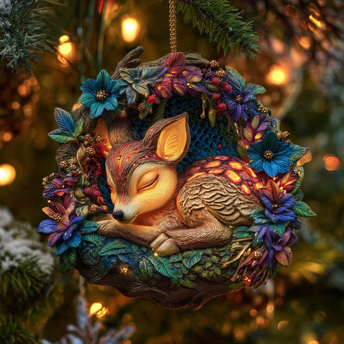 Sleeping Deer Ceramic Ornament GFSPNL42