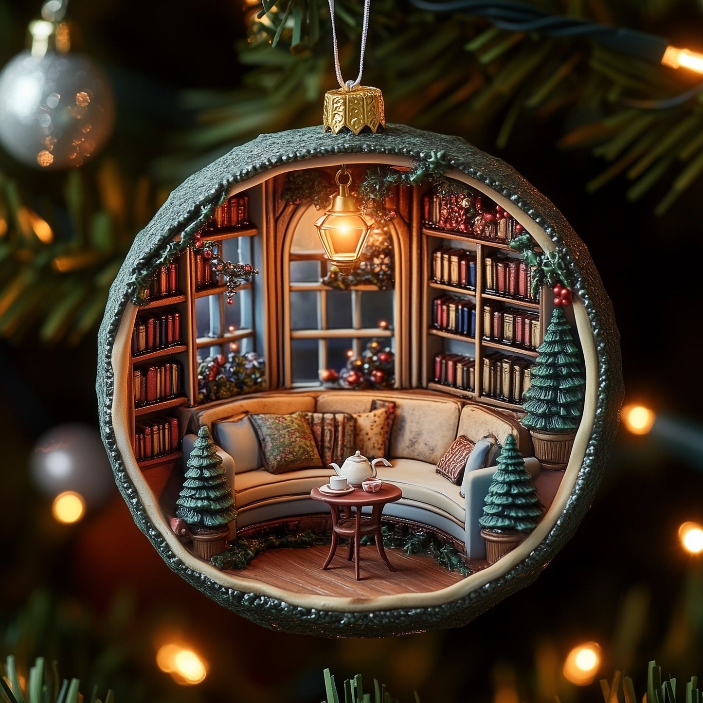 Reading Nook Ceramic Ornament GFSPNT25