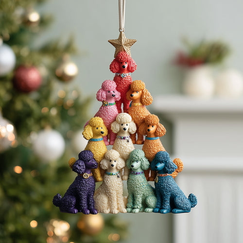 Poodle Charm Mica Ornament GFSPTP16