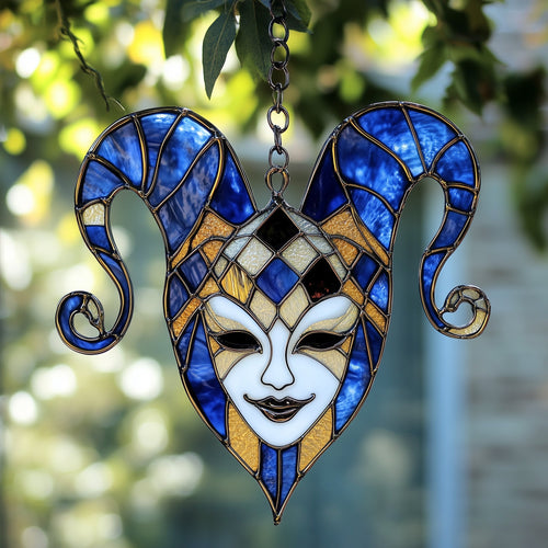 Mardi Gras Jester Window Hanging Suncatcher GFTOAB4127