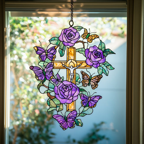 Cross of Light Window Hanging Suncatcher GFTOAB4235