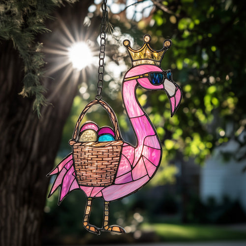 Easter Flamingo Window Hanging Suncatcher GFTOAB4495