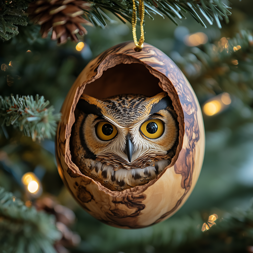 Owl Egg Mica Ornament GFTOAB1379
