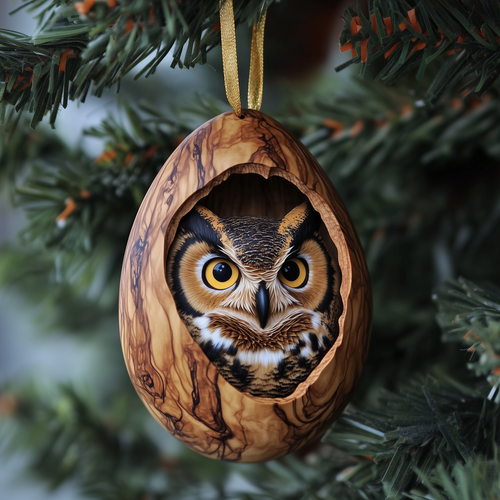 Owl Egg Mica Ornament GFTOAB1380