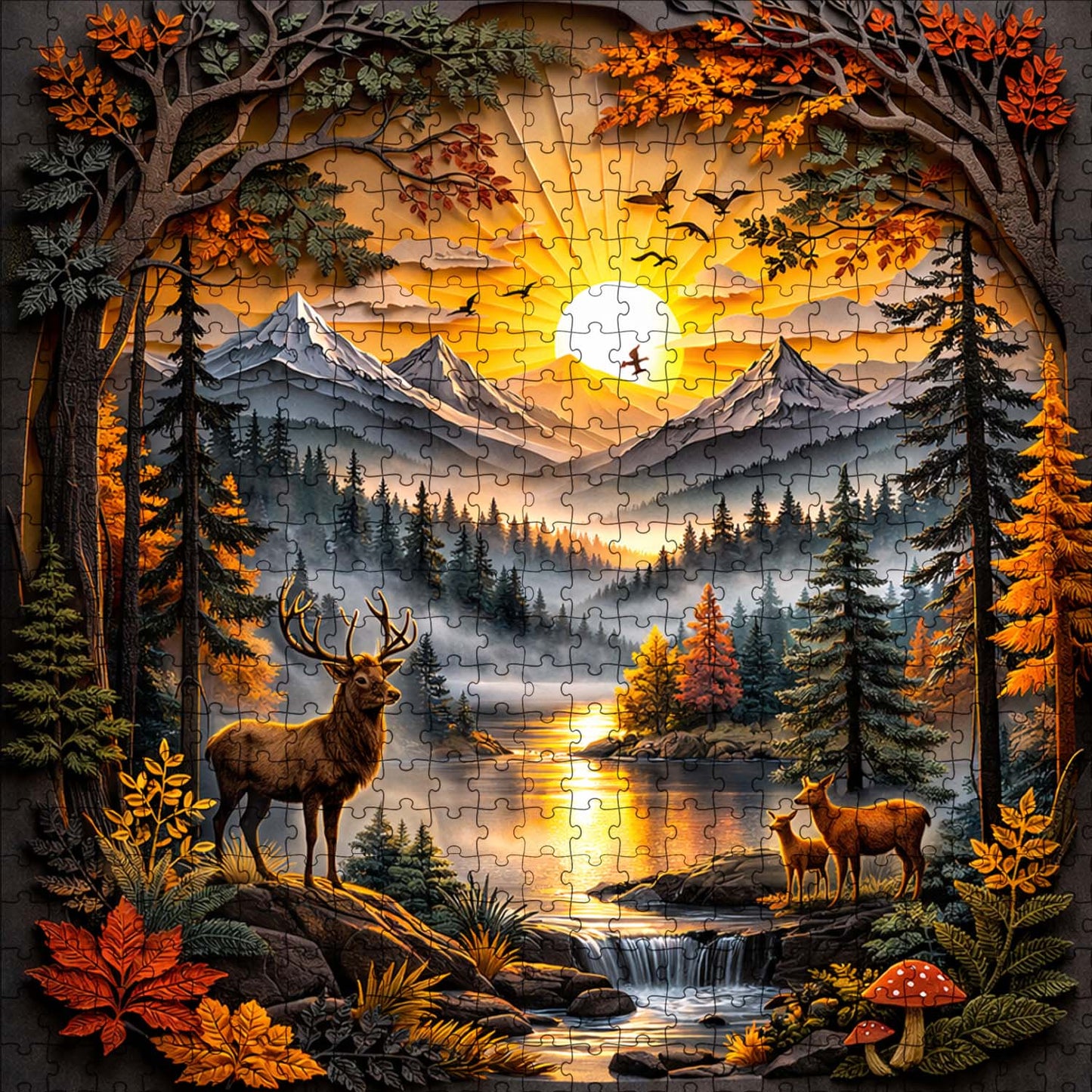 Forest Serenity Jigsaw Puzzles GFTOQA2042