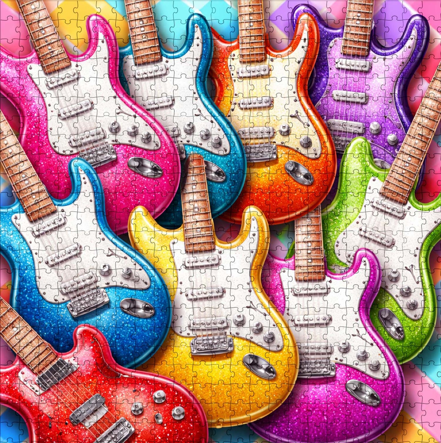 Candy Pop Guitars Jigsaw Puzzles GFTOQM3335