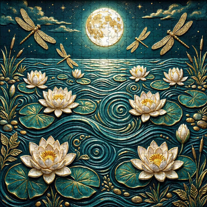 Moonlit Lotus Jigsaw Puzzles GFTOQM3440
