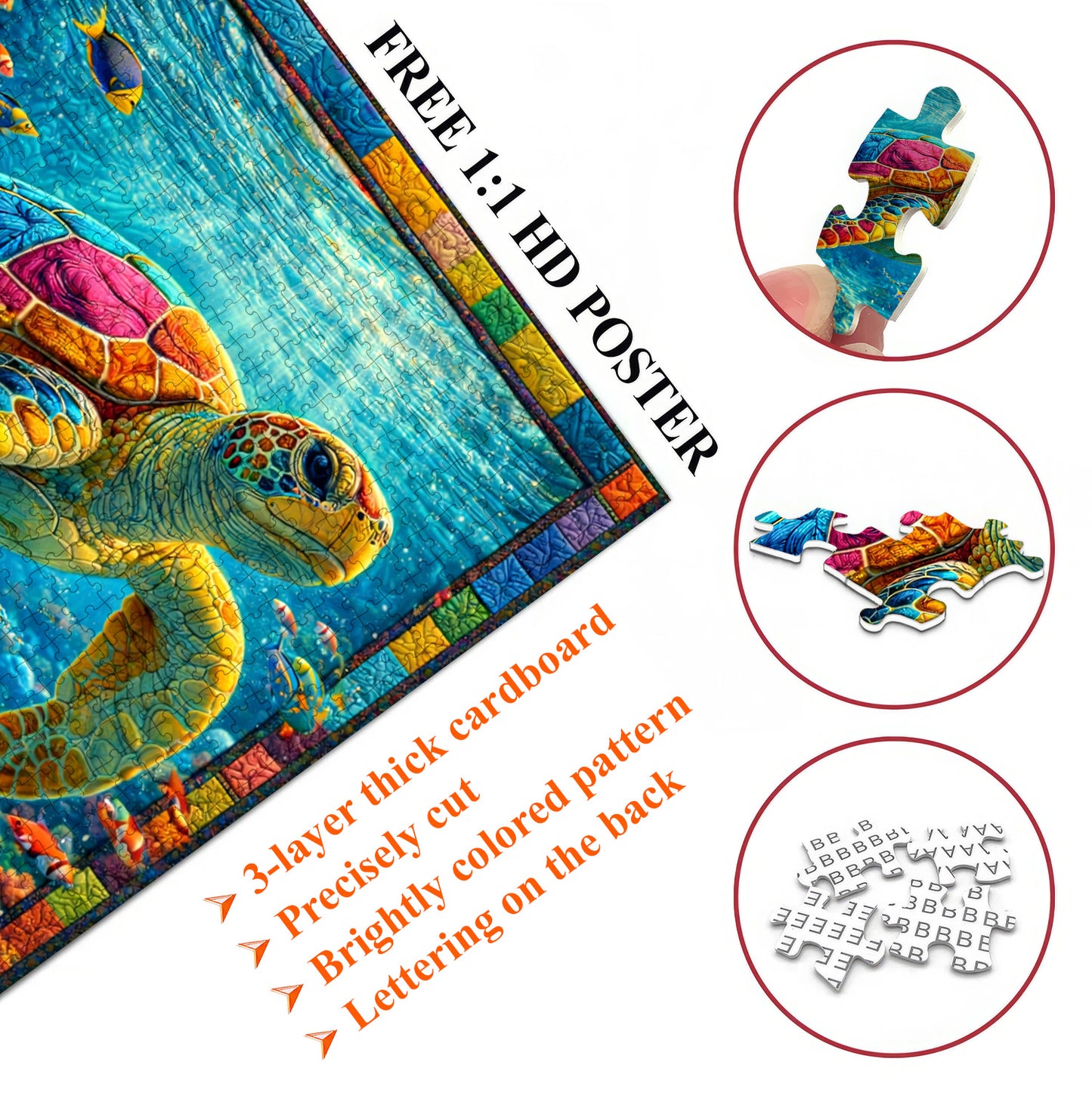 Turtle Jigsaw Puzzles GFTOYC3526