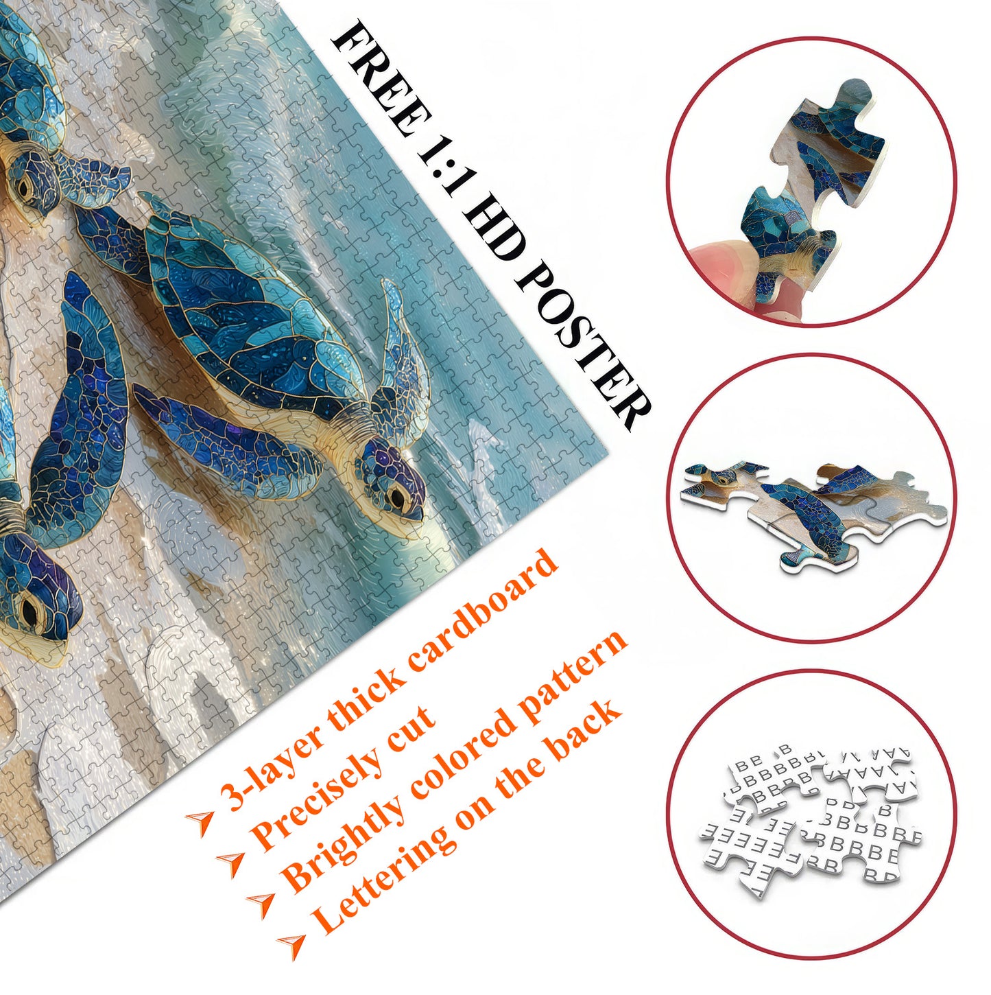 Turtle Jigsaw Puzzles GFTOYC3525