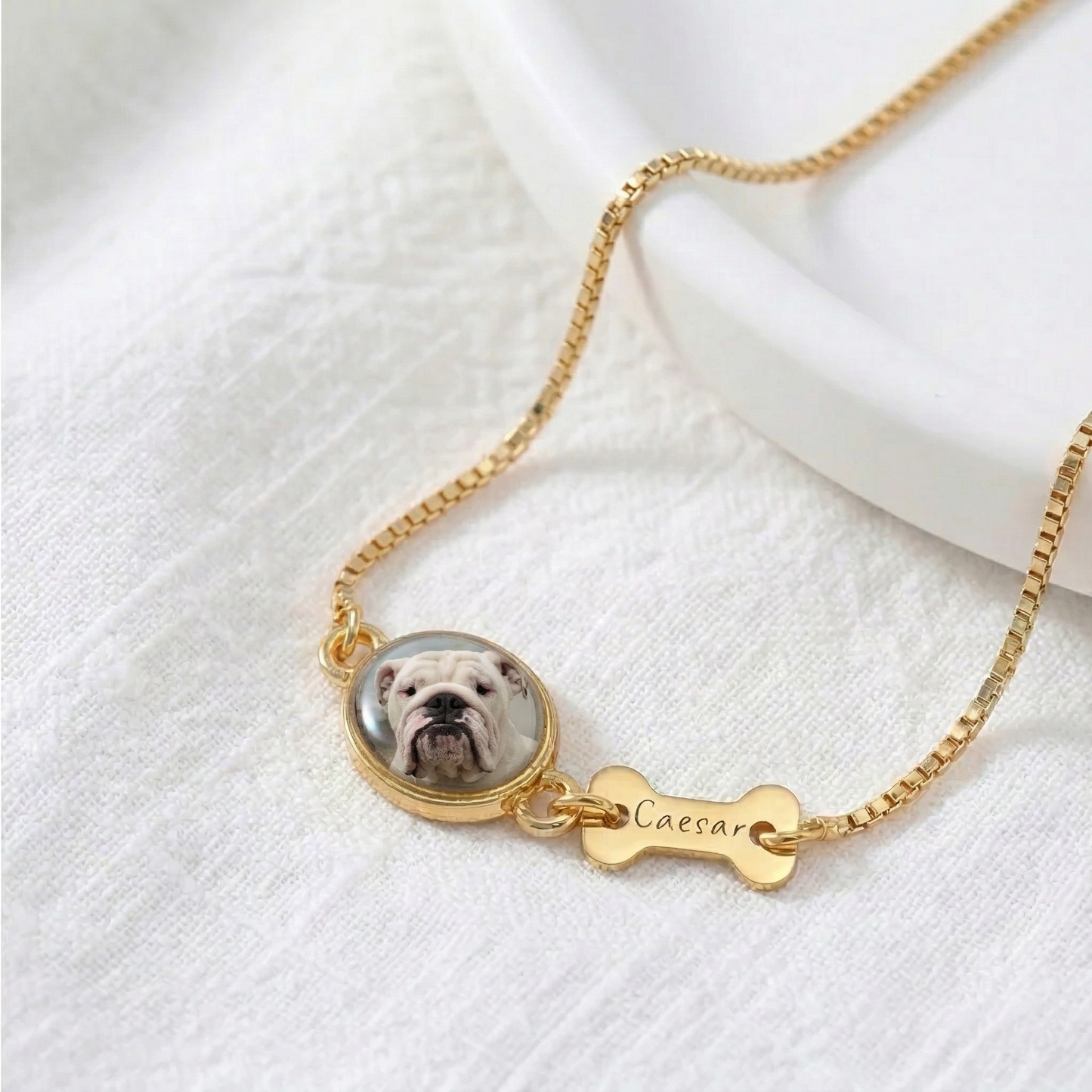 Personalized Pet Photo Bracelet - Gift For Dog And Cat Lover - Custom Photo & Name Engraving GFTOTP18225