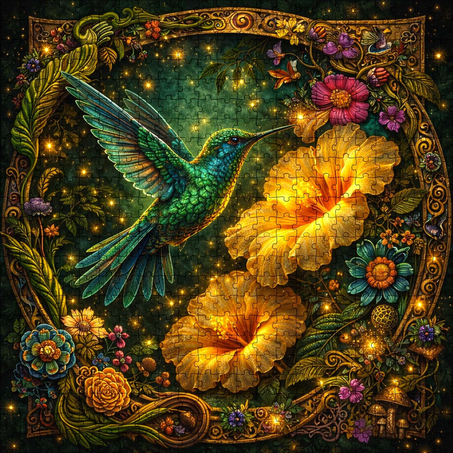 Hummingbird Bloom Jigsaw Puzzles GFTOMA9983