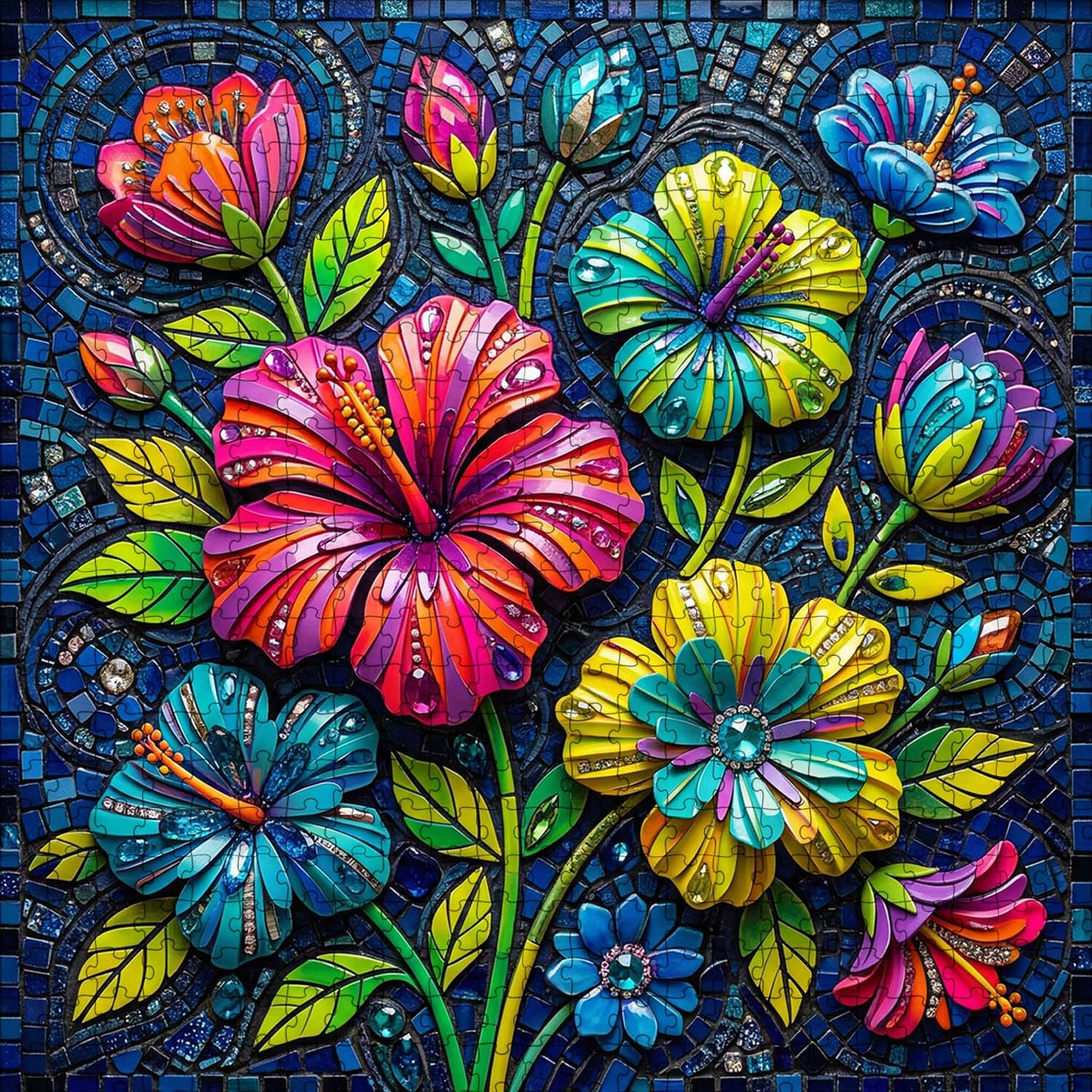 Mosaic Bloom Jigsaw Puzzles GFTOQM3446
