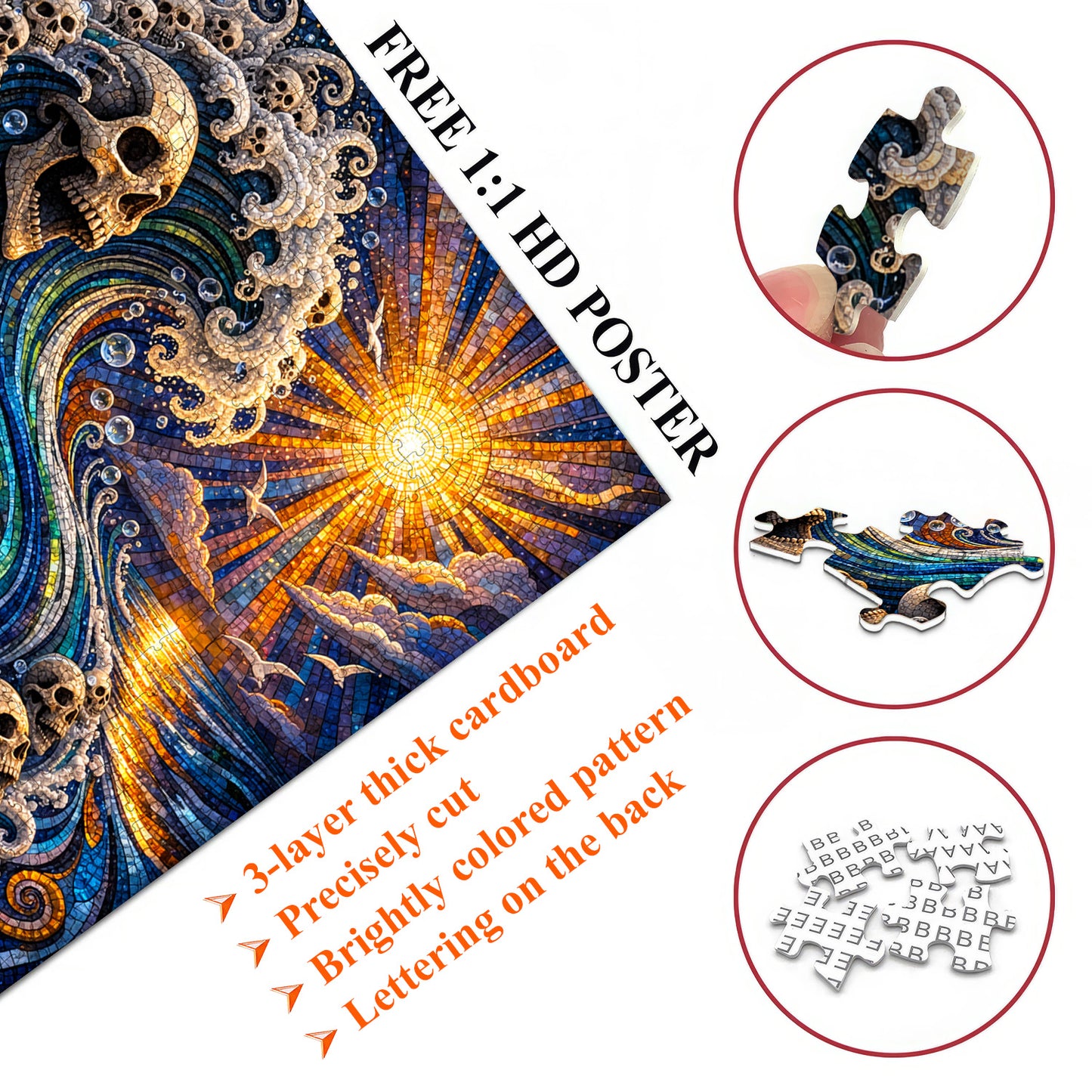 Skull Serenity Jigsaw Puzzles GFTOQA2039