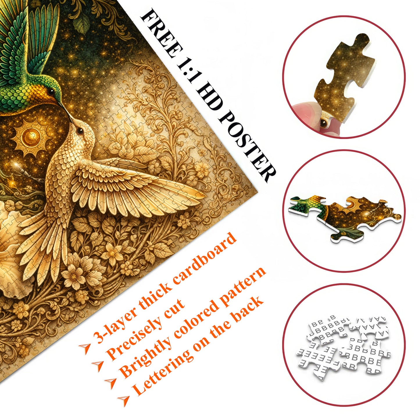 Hummingbird Bloom Jigsaw Puzzles GFTOMA9987