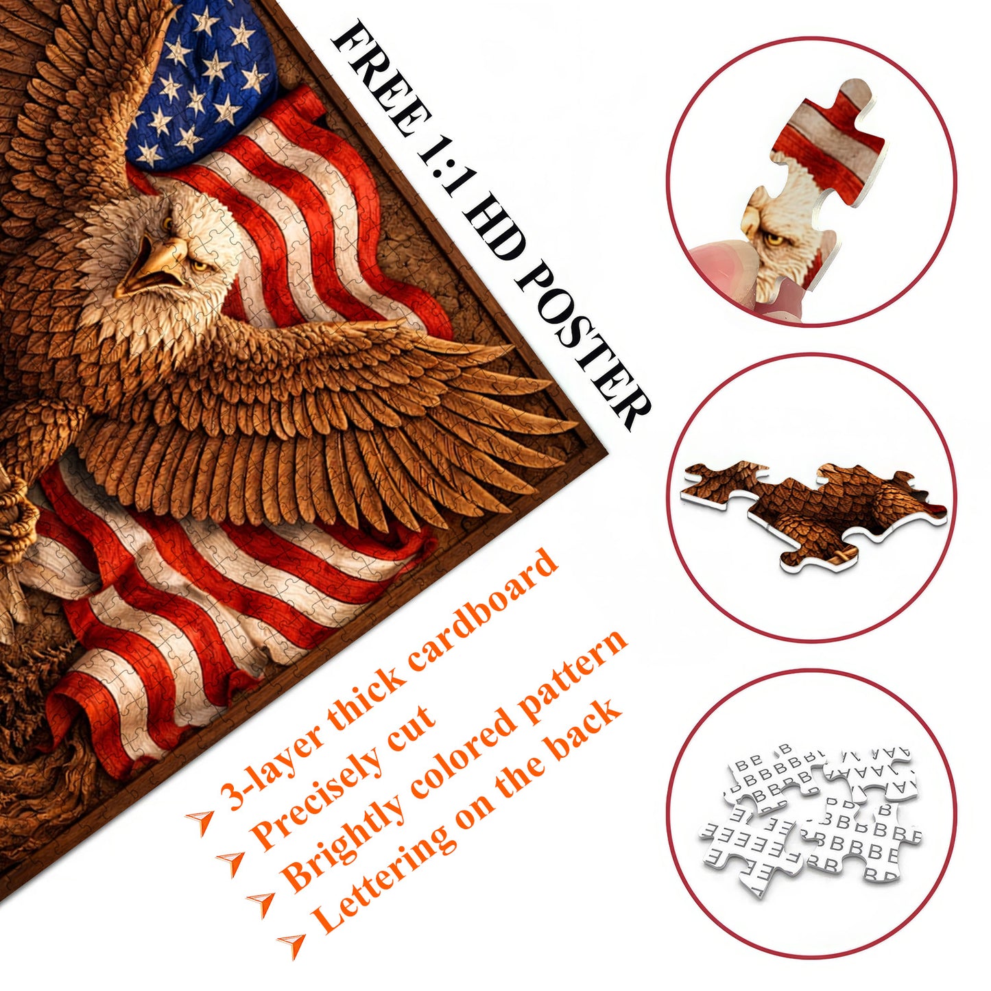 Patriot Eagle Jigsaw Puzzles GFTOMA10013