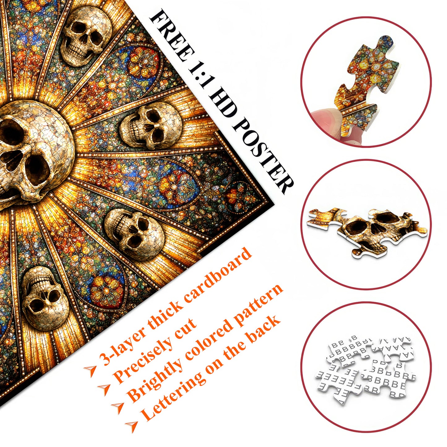 Skull Serenity Jigsaw Puzzles GFTOQA2037