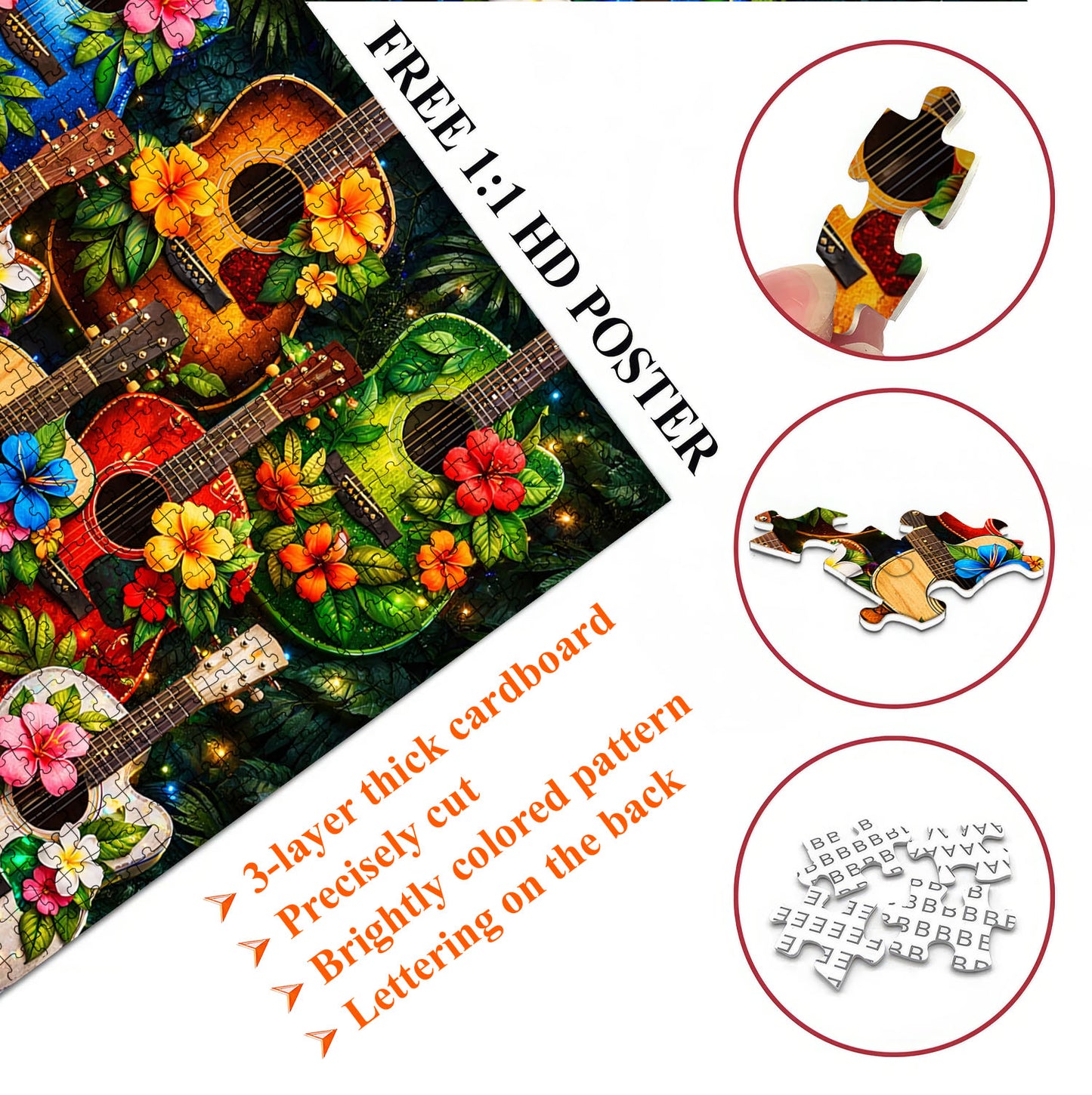Tropical Guitars Jigsaw Puzzles GFTOQM3332