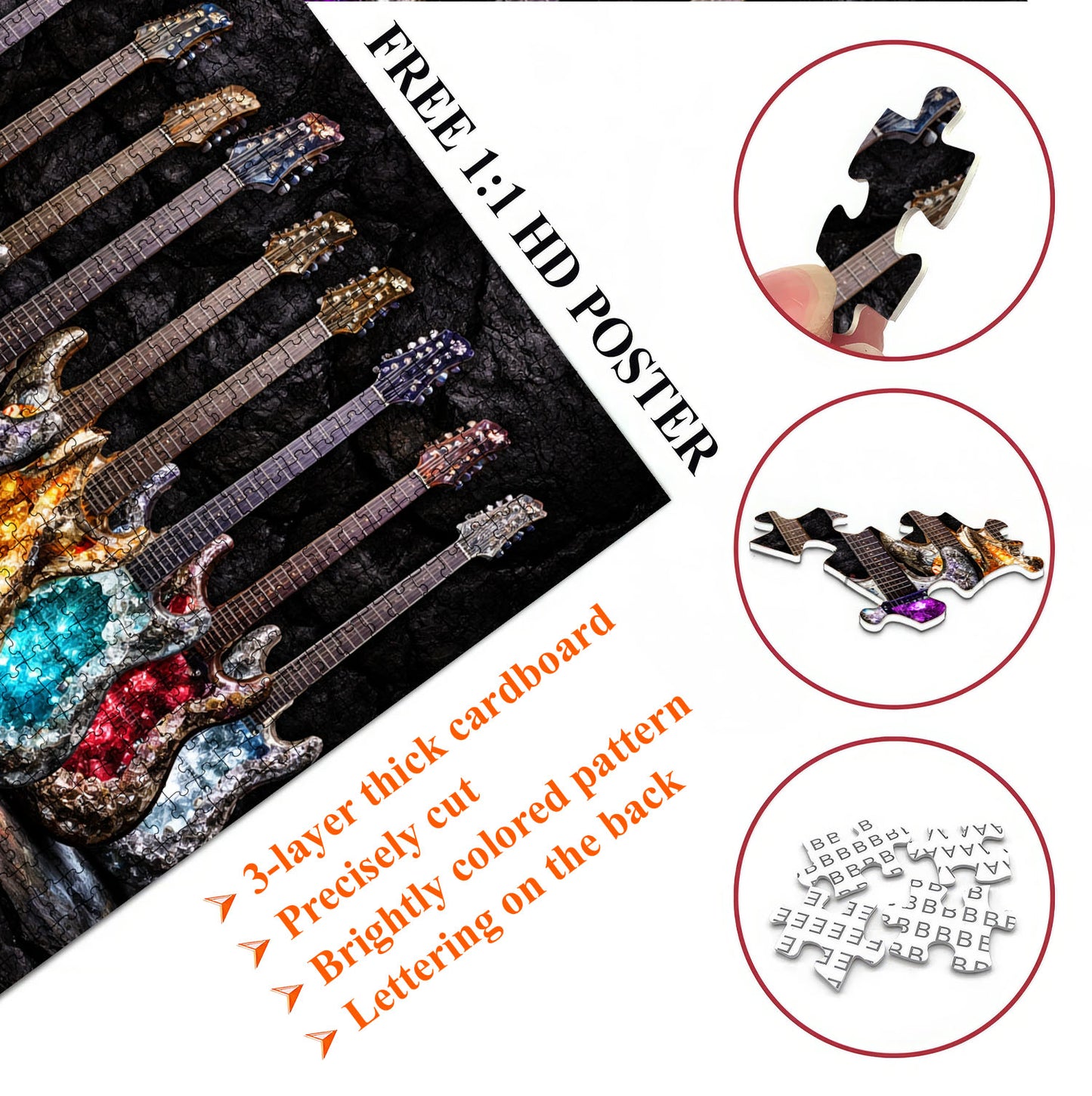 Crystal Guitars Jigsaw Puzzles GFTOQM3334