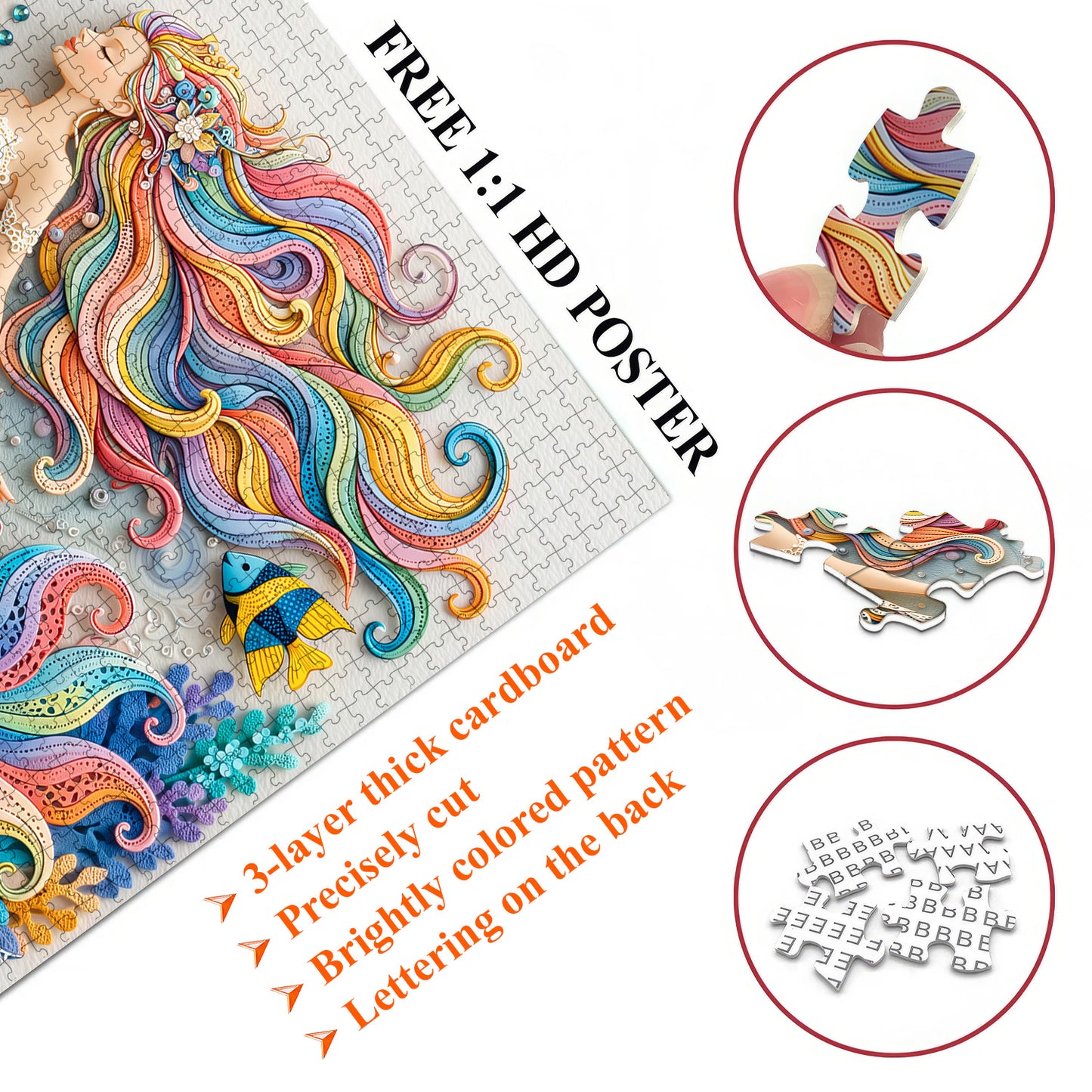 Charming Mermaid Jigsaw Puzzles GFTOTP17534