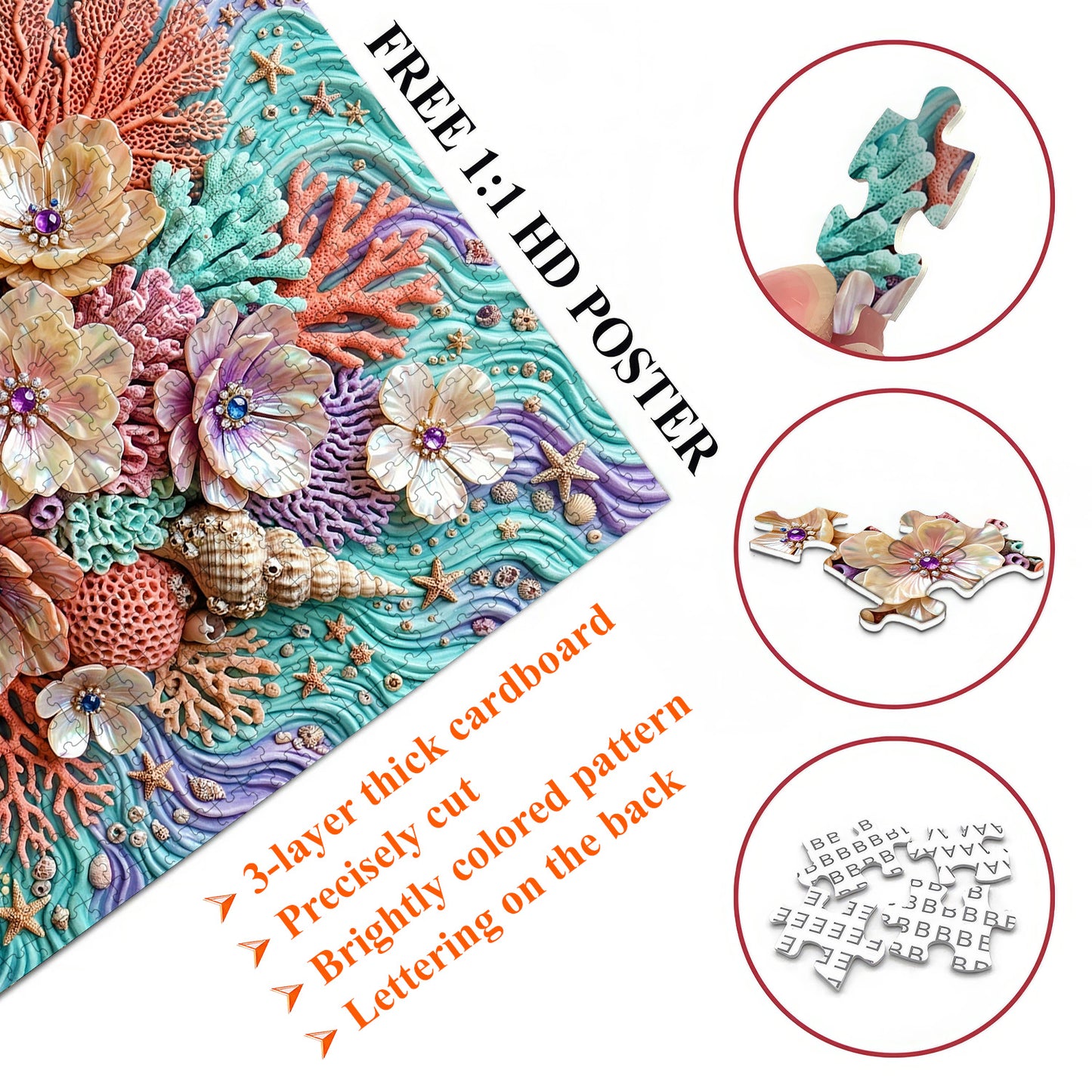 Coral Blossom Jigsaw Puzzles GFTOQM3441