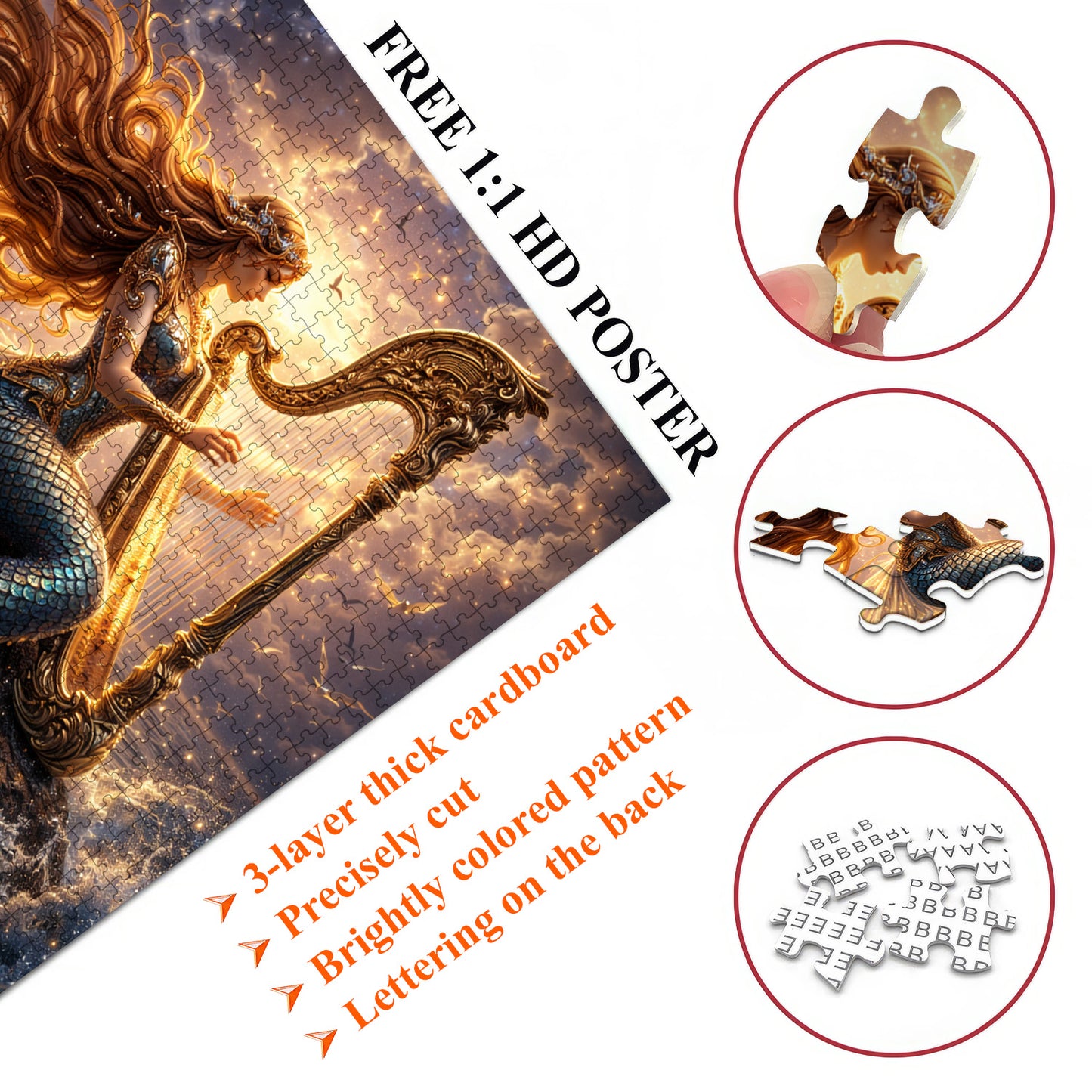 Emerald Mermaid Jigsaw Puzzles GFTOMA9981