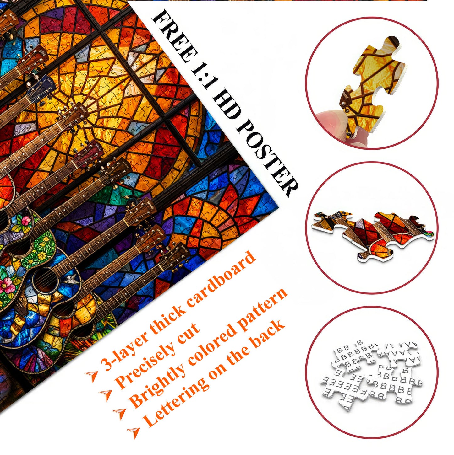 Stained Glass Jigsaw Puzzles GFTOQM3336