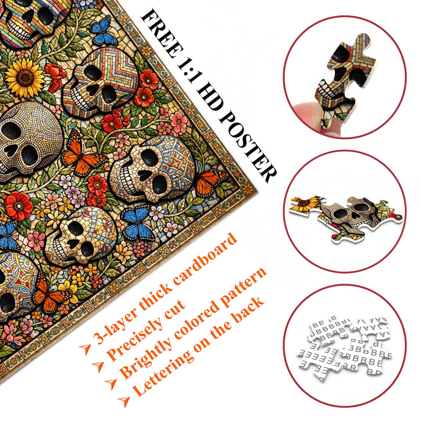 Skull Serenity Jigsaw Puzzles GFTOQA2033