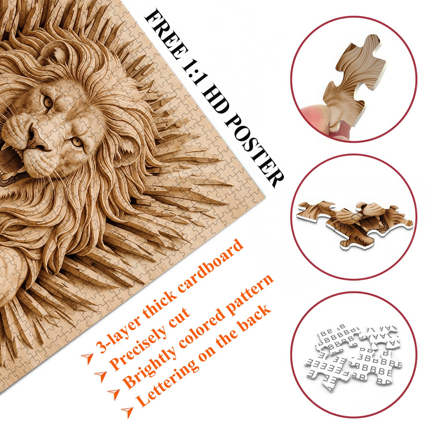 Majestic Lion Jigsaw Puzzles GFTOTP17541