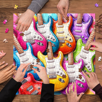 Candy Pop Guitars Jigsaw Puzzles GFTOQM3335