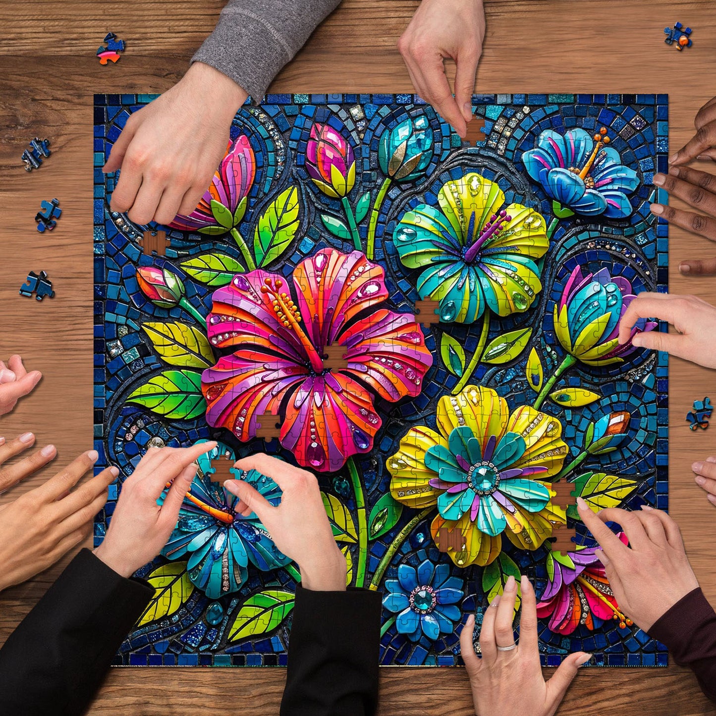 Mosaic Bloom Jigsaw Puzzles GFTOQM3446