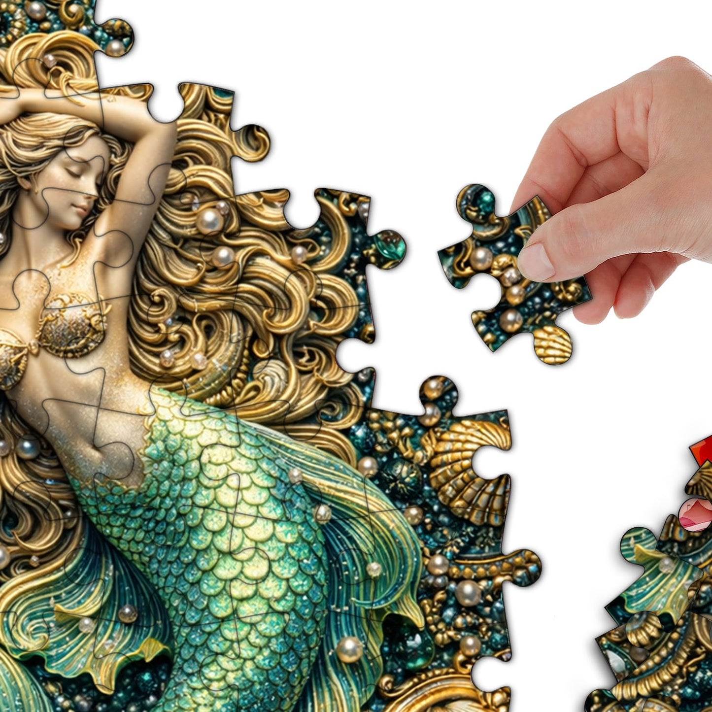 Emerald Mermaid Jigsaw Puzzles GFTOMA9978