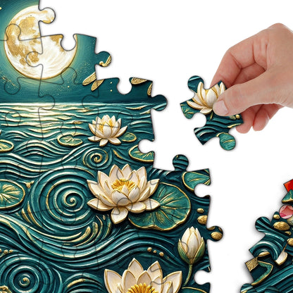 Moonlit Lotus Jigsaw Puzzles GFTOQM3440