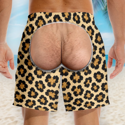 Custom Funny Men Swim Trunks - Personalized Summer Vacation And Travel Gifts For Husband, Son, Grandson, Yourself - Cheeky Mode On
