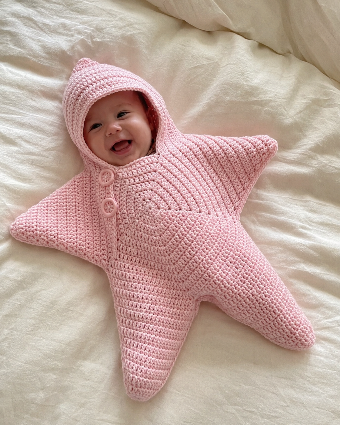 Cozy Crochet Baby Star Suit for Newborns and Toddlers