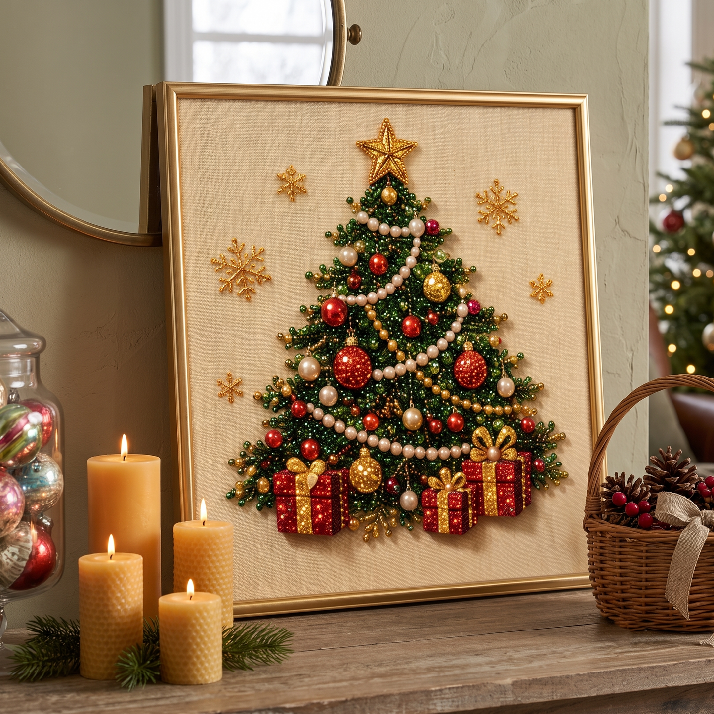 EARLY CHRISTMAS SALE 49% 🎄 OFF Holiday DIY Diamond Pearl Painting Art Kit