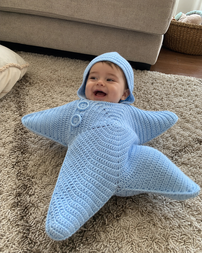 Cozy Crochet Baby Star Suit for Newborns and Toddlers