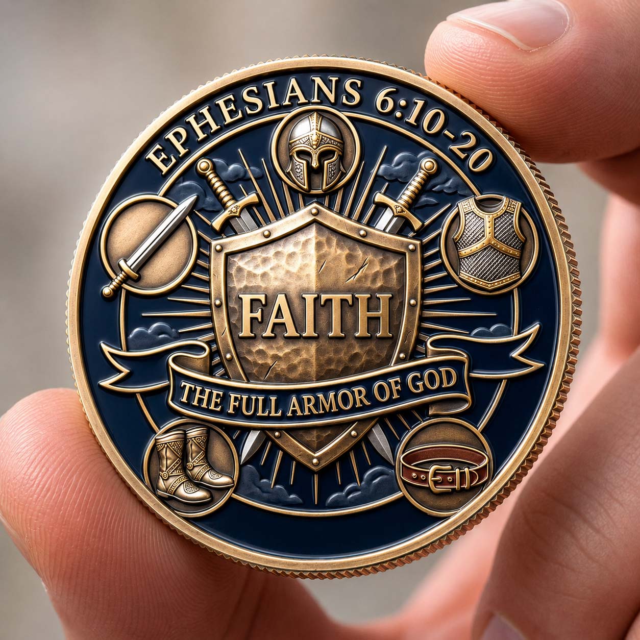 Faith Battle Shield Commemorative Coin GDTONTD1260
