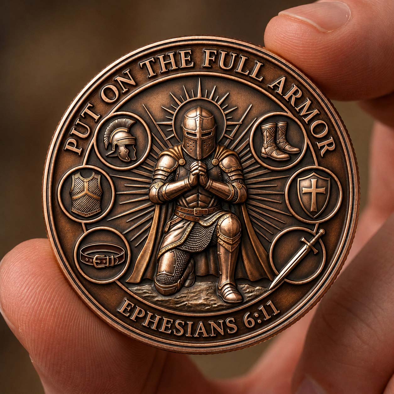 Copper Prayer Armor Commemorative Coin GDTONTD1268