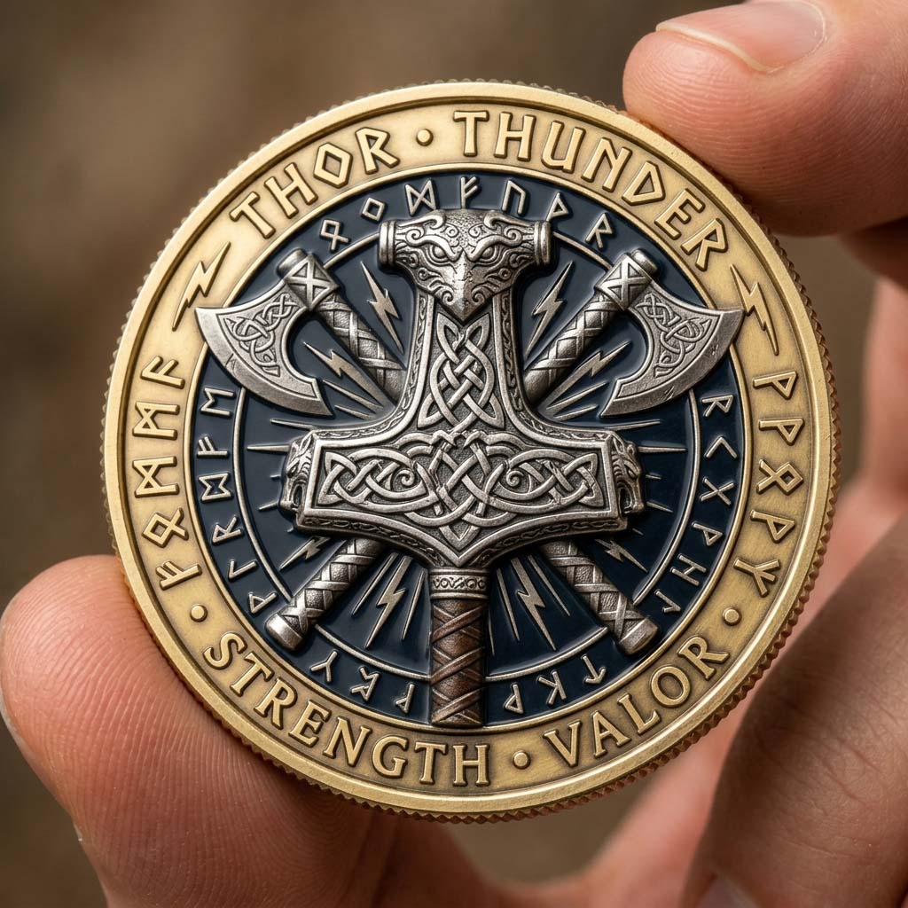 Thor Thunder Hammer Commemorative Coin GDTONTD1331
