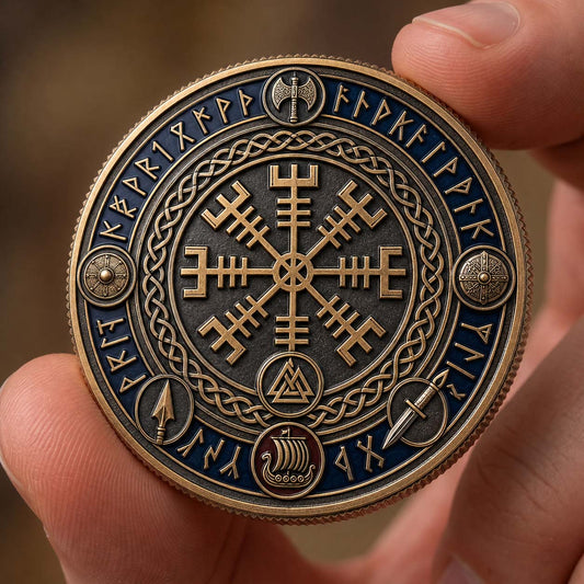 Viking Compass Rune Commemorative Coin GDTONTD1332