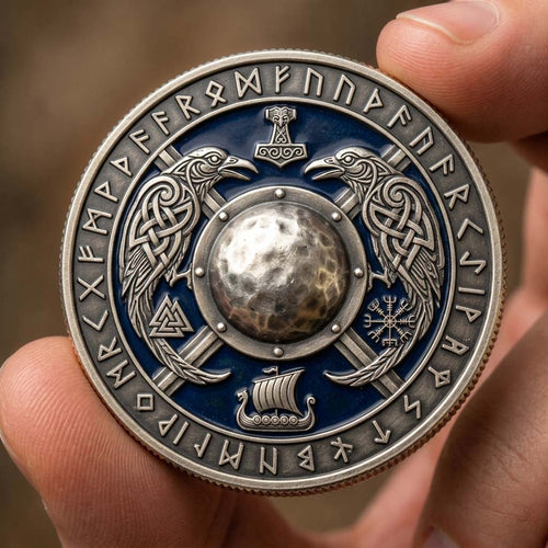 Odin Raven Shield Commemorative Coin GDTONTD1333