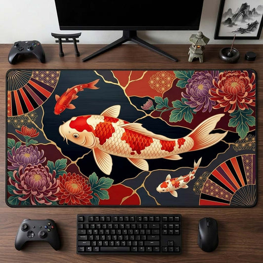 Floral Koi Elegance Desk Mat GDTONTD1555