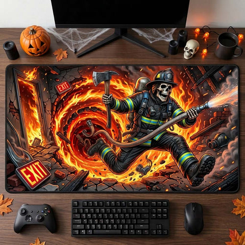 Firefighter Inferno Desk Mat GDTONTD1586