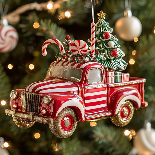 Christmas Truck Mica Ornament GFSPMA22