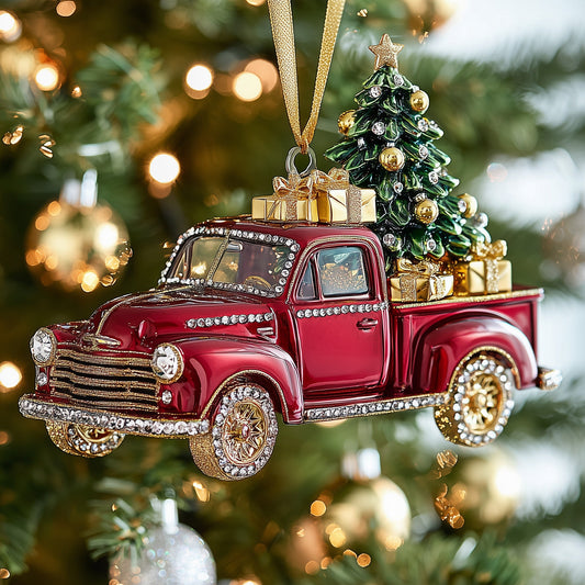 Christmas Truck Mica Ornament GFSPMA23