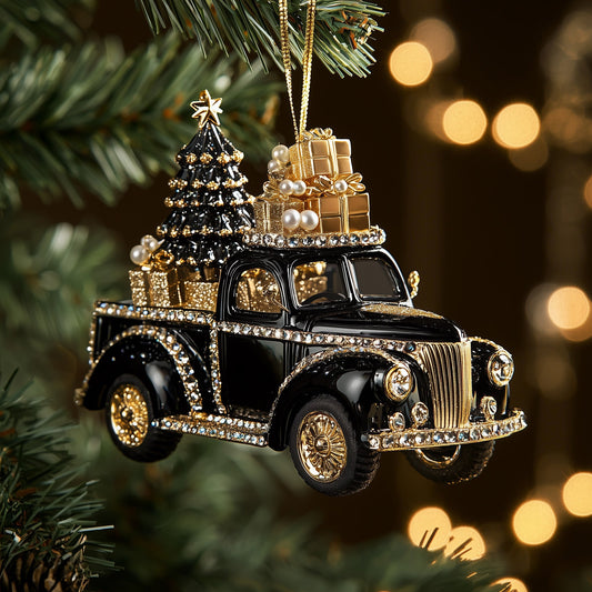 Christmas Truck Mica Ornament GFSPMA24