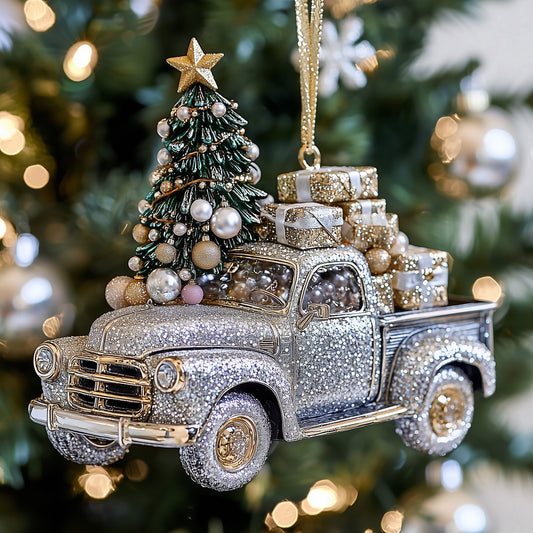 Christmas Truck Mica Ornament GFSPMA27